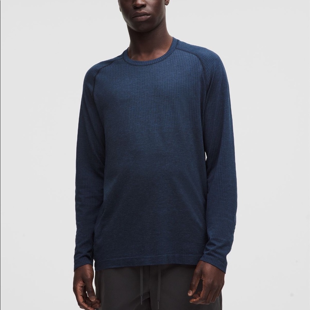 Lululemon Metal Vent Tech Long Sleeve Sz: M Mineral Blue/True Navy NWT
